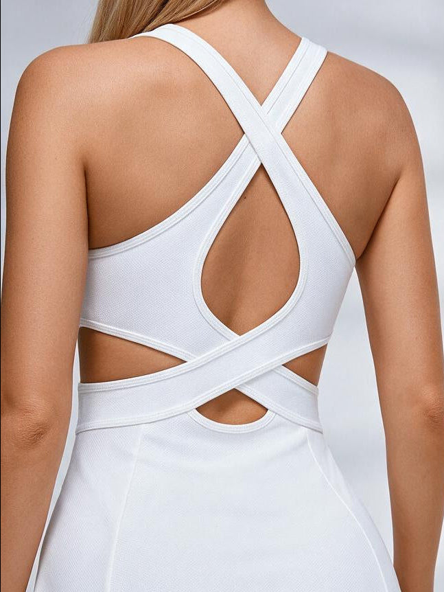 Tenniskleid mit gekreuztem Rückenausschnitt