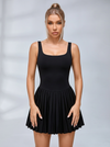 Open-Back Pleated Tennis Dress