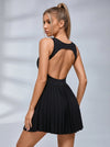 Open-Back Pleated Tennis Dress