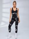 Hot Tie-dye Backless Halter Scrunch Bum Jumpsuit