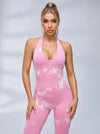 Hot Tie-dye Backless Halter Scrunch Bum Jumpsuit