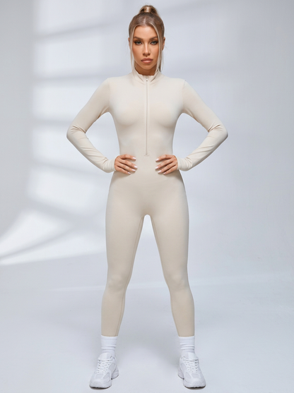 Zipper Fleece Jumpsuit