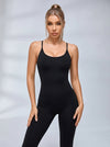 Cross Back Scrunch Bum Quick-dry Jumpsuit