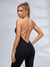 Cross Back Stripes Flare Jumpsuit