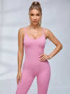 Ribbed Backless Scrunch Bum Jumpsuit
