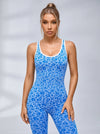 Leopard Print Cross Back Jumpsuit