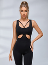 Quick-Dry Hollow Out Jumpsuit