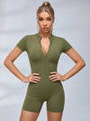 Stand Collor Zipper Hip-lift Romper