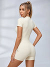 Stand Collor Zipper Hip-lift Romper