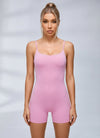 Backless U Collar Quick Dry Nude Sensation Romper