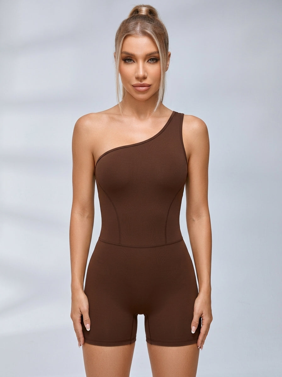 Solid Color Cutout Romper