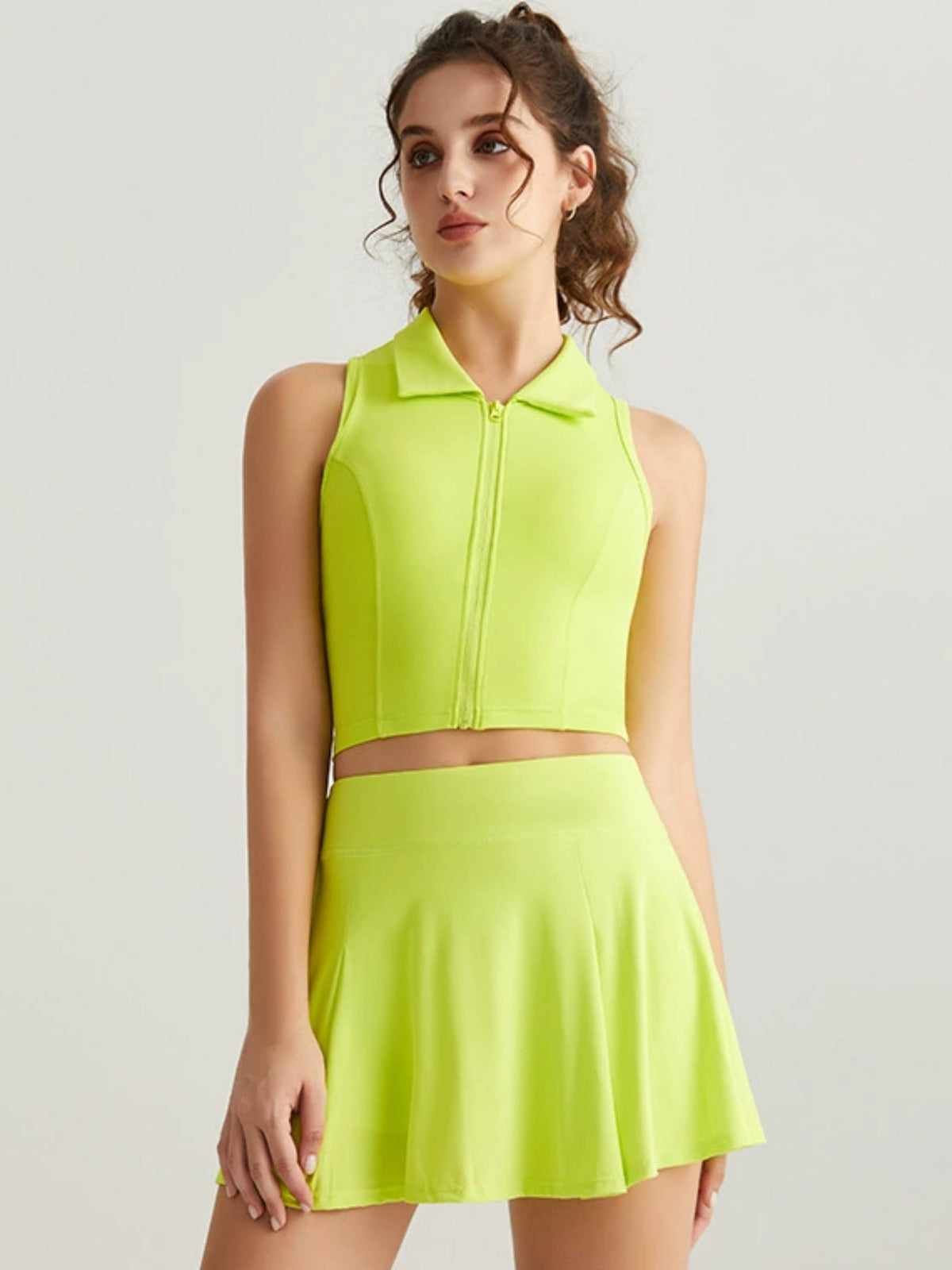 Zip-Up Polo Tennis Set