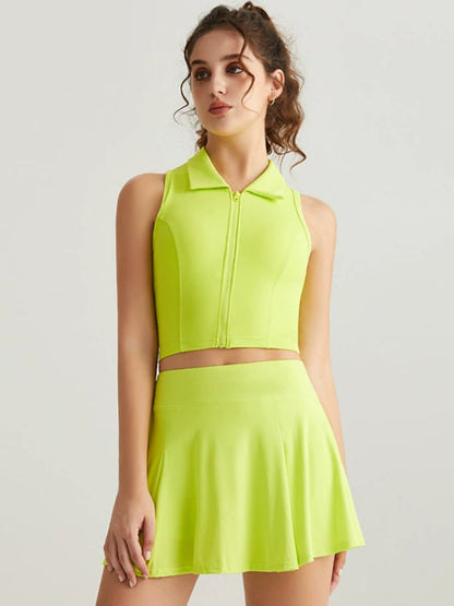 Zip-Up Polo Tennis Set