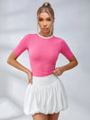 Stripe Fluffy Tennis Skirts Suit