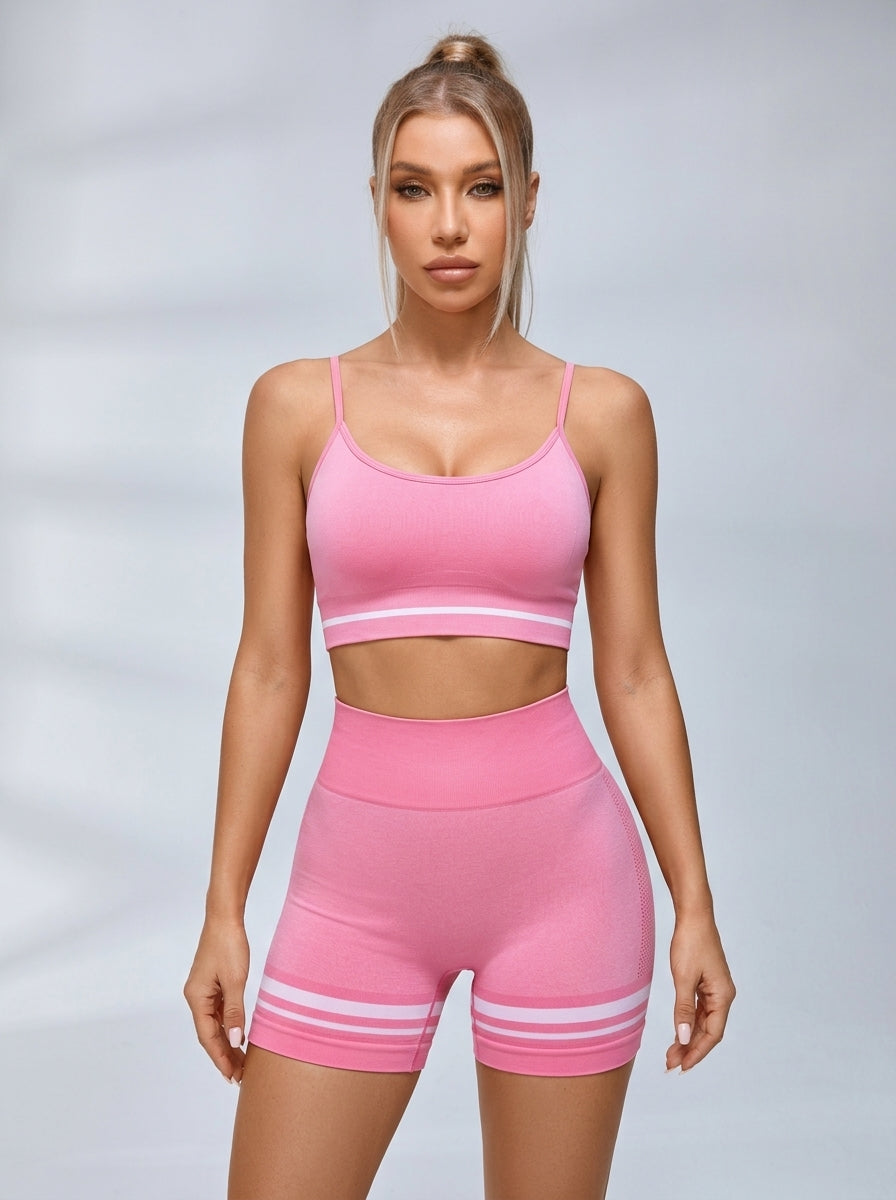 Deep V Back Stripes Short Tracksuit