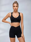 Sculpting Sports Bra & High-Waisted Butt-Lifting Active Shorts Set