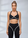 Stripes Backless Push-Up High-rise Tracksuit