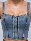 Denim Button Tank
