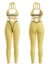 Sexy Contrast Color Stripe Hollow Out Jumpsuit