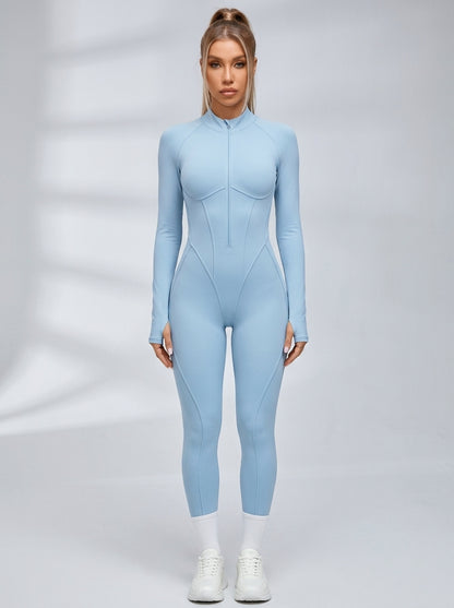 Sexy Backless Zipper Scrunch Bum Jumpsuit