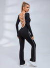 Cross Back Flare Jumpsuit
