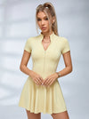 Zip-Up Skater Active Dress with Pockets