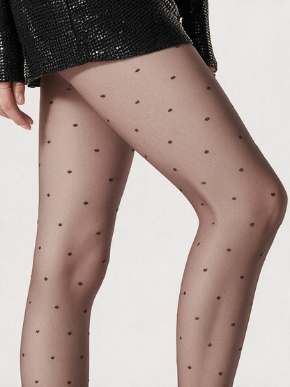 Sheer Polka Dot Pantyhose