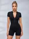 Stand Collor Zipper Hip-lift Romper