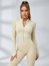Sexy Zipper Fleece Jumpsuit