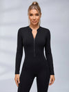 Backless Zipper Hollow Out Scrunch Bum Jumpsuit