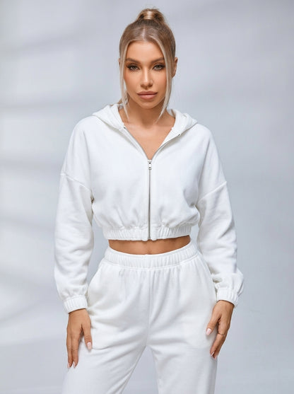 Coral Fleece Casual with Hat Tracksuit