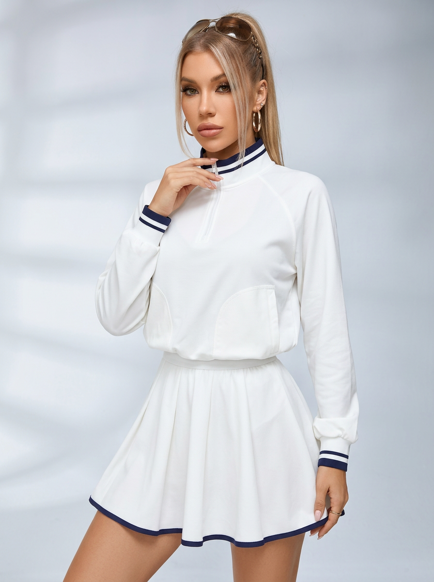 Half-Zip Windbreaker Tennis Set