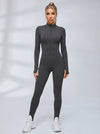 Sexy Zipper Fleece Jumpsuit