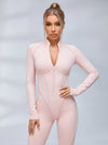 Sexy Backless Zipper Scrunch Bum Jumpsuit