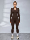 Sexy Zipper Fleece Jumpsuit