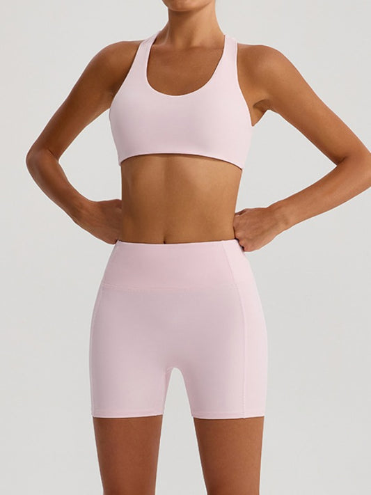 Big Heart Shape Cross Back Sports Bras