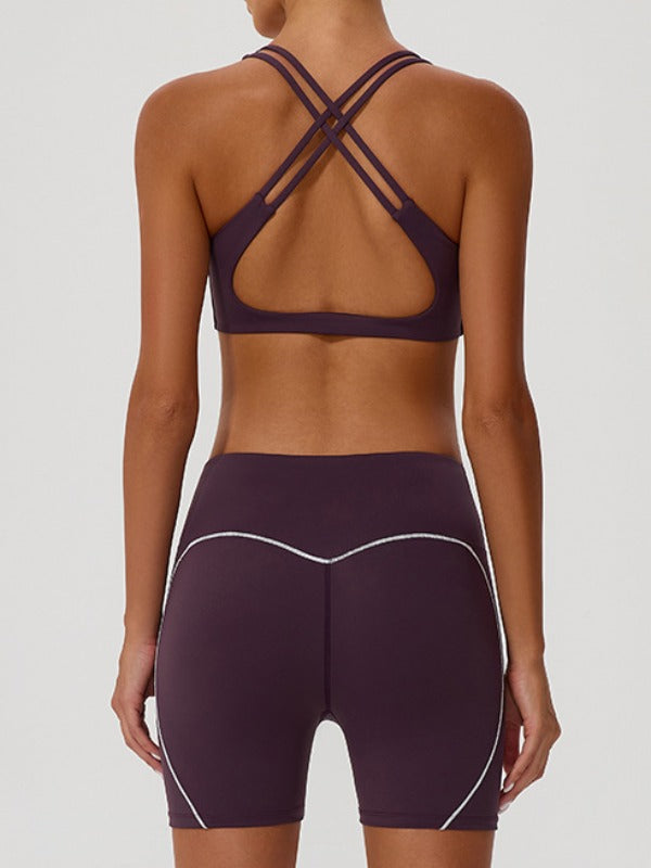 Big Heart Shape Cross Back Sports Bras