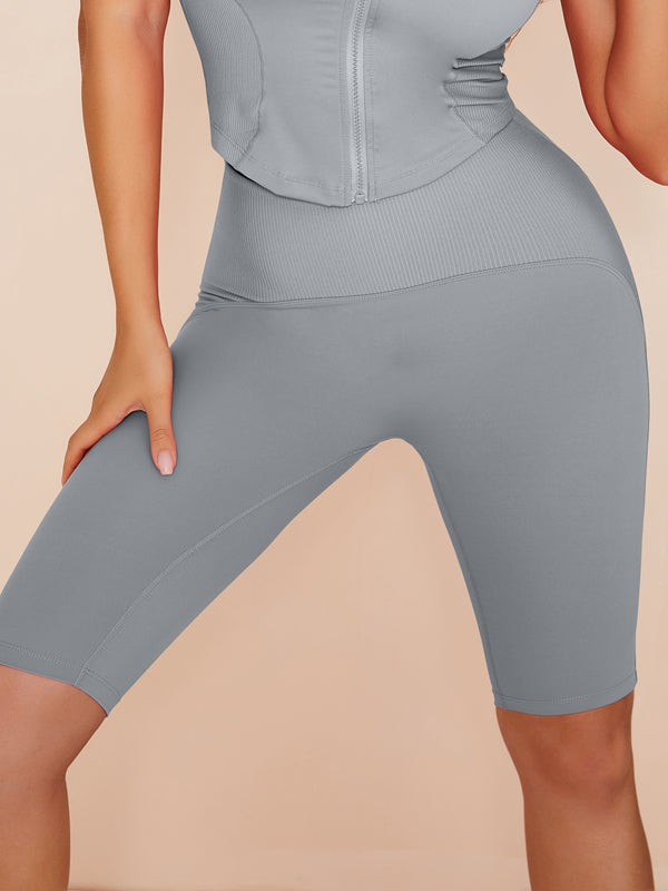 Solid Color Zipper Fashion Tanks