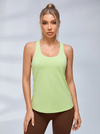U Collar Cross Back Hollow Out Two-in-one Tank