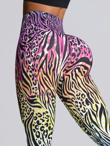 ZASUWA Female Leopard Print Seamless Leggings