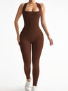 ZASUWA Female Cross Back Ribbed Jumpsuit