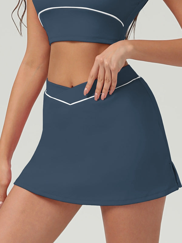 Stripes Cropped Short Sleeves
