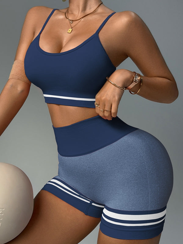 Deep V Back Stripes Short Tracksuit