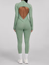 ZASUWA Female Sexy Backless Zipper Scrunch Bum Jumpsuit