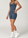 ZASUWA Female Pocket Scrunch Bum Backless Romper