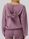 ZASUWA Feamle V Collar Fleece Hoodie