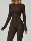 ZASUWA Female Heart Backless Long Sleeves Jumpsuit