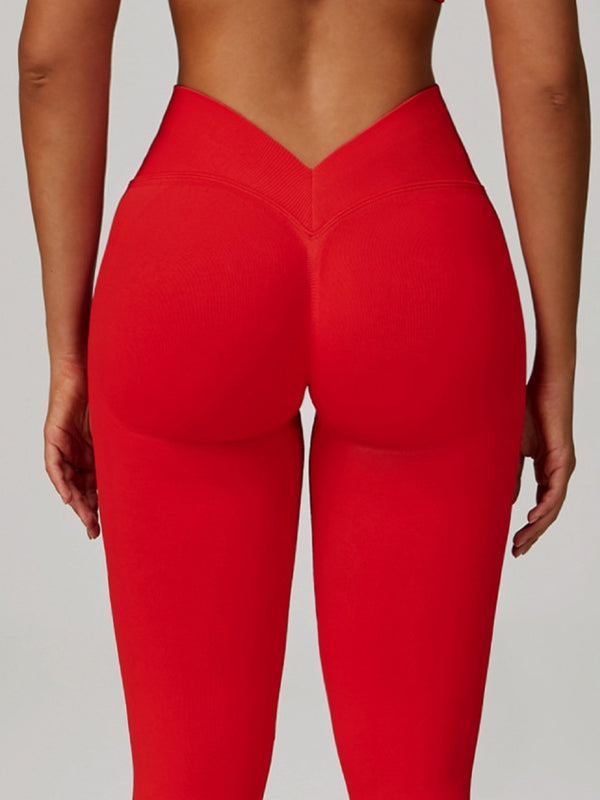 Deep V Back Seamless High-rise Short Tracksuit