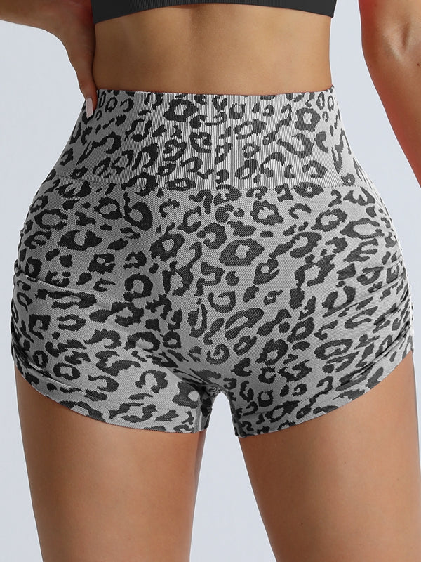 Leopard Print Seamless Booty Shorts