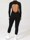 ZASUWA Female Sexy Backless Zipper Scrunch Bum Jumpsuit